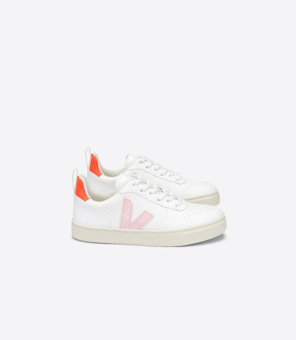 Veja Sneakers Copii - V-10 Lace Cwl - Albi/Portocalii - 9475386-AO